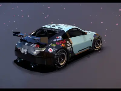 Nissan 350Z Game Ready Low-poly 3D model