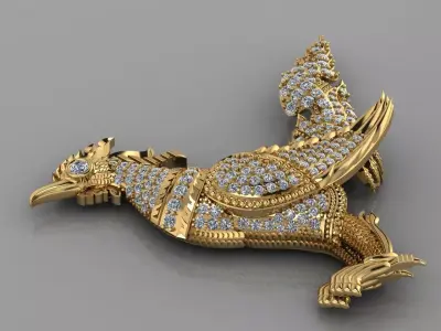 HONG5 Pendant Khmer Bird Sign 3D print model