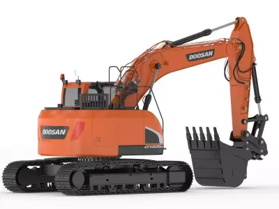 Doosan DX235LCR-5 Crawler Excavator 3D model