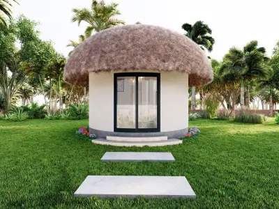 Modern Beach Bungalow 3D Model 3D model