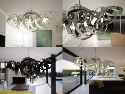 Montone Chandelier triangle 3D model