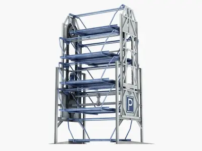 Rotary Car Parking System 3D model