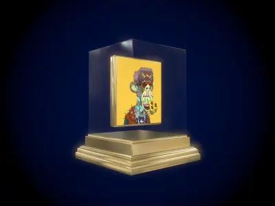 Mutant Ape 26 Gold Club Low-poly 3D model