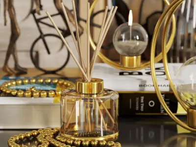 pampas decorative set 003 3D model