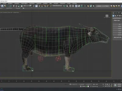 Buffalo Low-poly 3D model buy