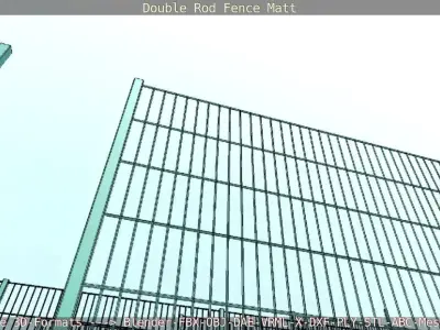 Modular Double Rod Fence Matt - Package Low-poly 3D model