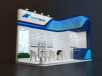 EXHIBITION STAND GMB 18 sqm 3D model