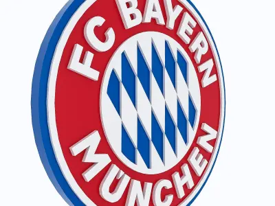 FC Bayern Munchen logo 3D print model