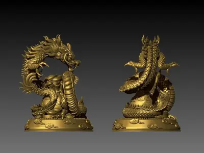 Dragon 3D Model 3D print model