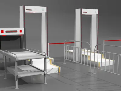 Metro security check 3D model