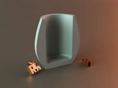 leaf vase 3D print model
