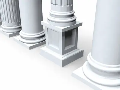 Columns Collection four 3D model