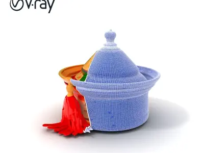 Traditional Decorative Hat Model Pack Low-poly 3D model