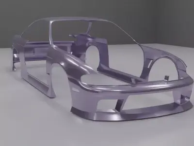 BodyKit for Nissan Silvia S14 Zenki D-Max Type I 1 Inspired Low-poly 3D model