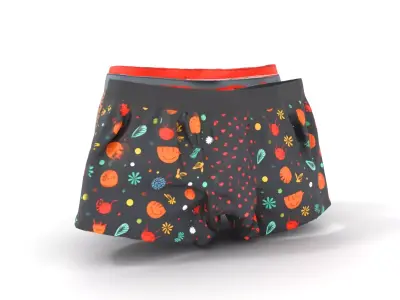 Vibrant Pattern Boxers model pack Low-poly 3D model