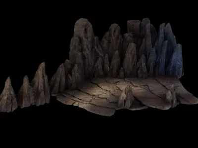 Stone Meng Meng Ling - Stair 02 3D model