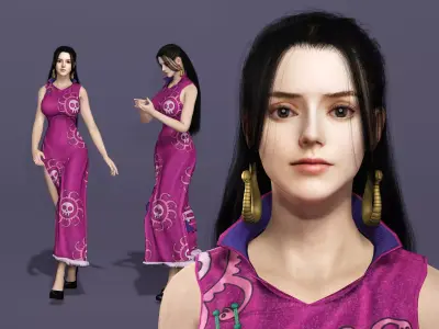 One Piece Empress Boa Hancock Realistic Next-Gen Quality 3D model