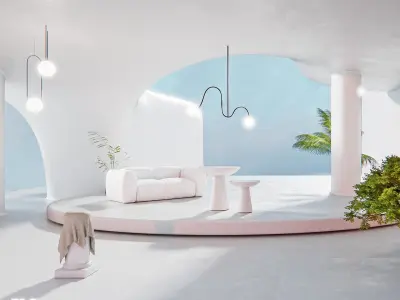 Dreamy Space Design - Poster and 3d model 3D model