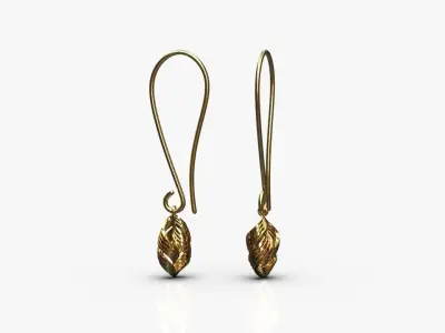 Light earrings 3D print model