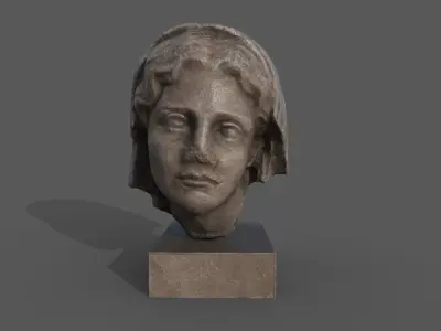 Head of Goddess of harvest Low-poly 3D model