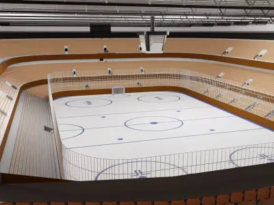 Ice Hockey Stadium Low-poly 3D model