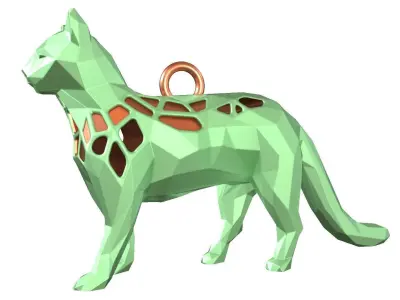 Animal Charm Cat Pose Pendant 3D print model