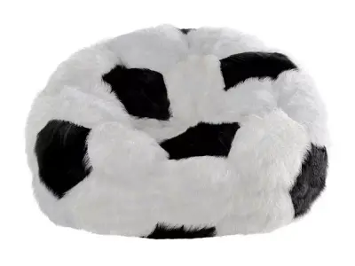 Chair bag soccer ball made of wool 3D model