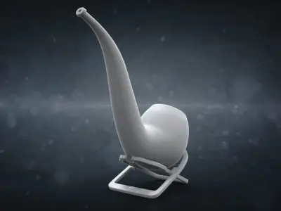 Smoking Pipe fashion decotarion souvenir element 3D print model