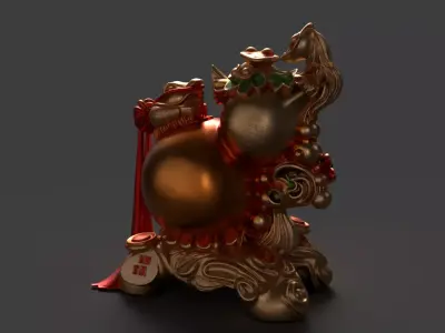 Chinese gourd   Low-poly 3D model