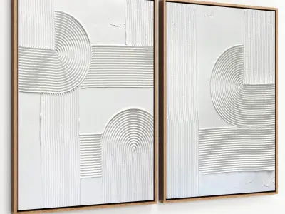 Plaster Two Frame 16 Low-poly 3D model