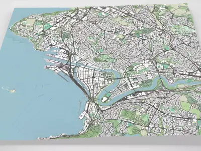 Cityscape Trondheim Norway  3D model