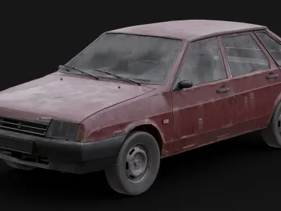 Vaz - 2109 Baltic Low-poly 3D model