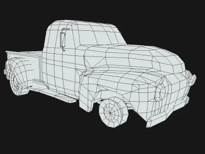 Kruzak old vintage car auto 3D model