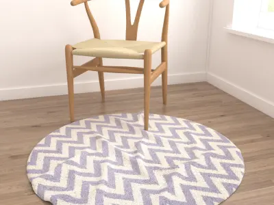 Round Rug Set 88 3D model