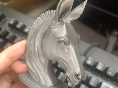 Donkey head sculpture 3D print model