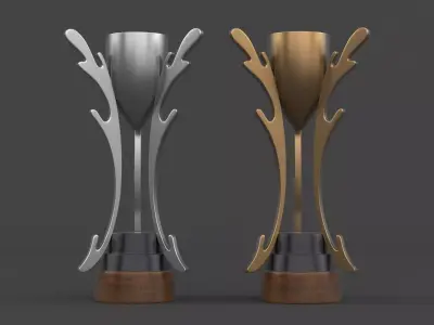 Trophy Cup 3D model 10