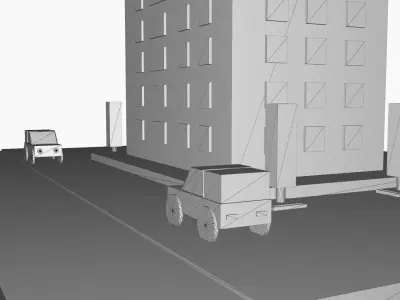 Simple Poly City - Terrian Low-poly 3D model