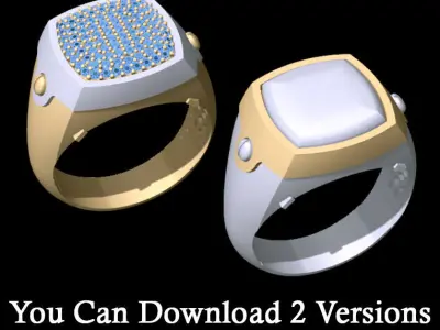 Luxury Men Ring 3D print model purchase