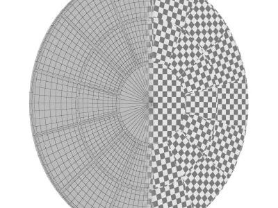 Round Decorative Wall Mirror RDBL1995 3D model