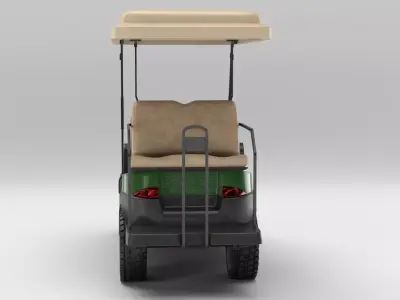 Green Golf Cart 3D model