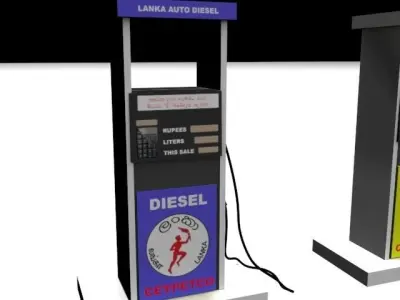 Sri lanka filing station Free low-poly 3D model