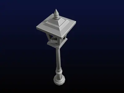 Park Lantern Game Asset Low-poly 3D model