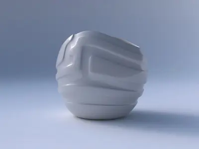 Bowl compressed 3 with smooth ribbons 3D print model