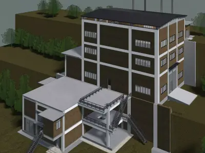 Industrial building 2319 3D model