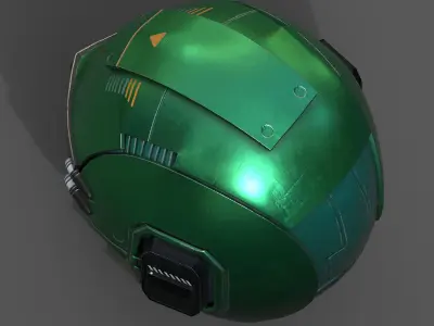 Helmet scifi space machine cyborg robot armor develop  3D model
