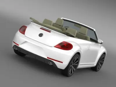 VW Beetle RLine Cabrio 2014 3D model