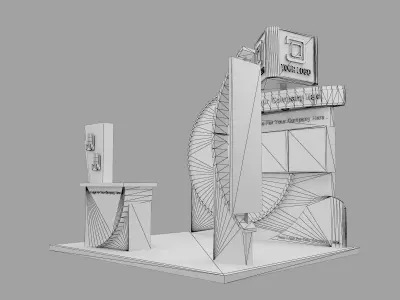 Booth Exhibition Stand a567b 3D model