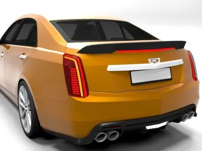 CADILLAC CTS CARBON Low-poly 3D model