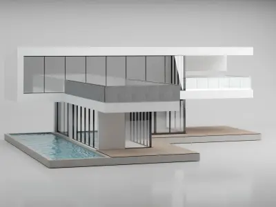 Modern House 3D model 15