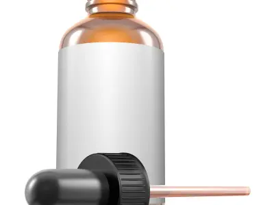 Orange Eye Dropper Bottle 3D model